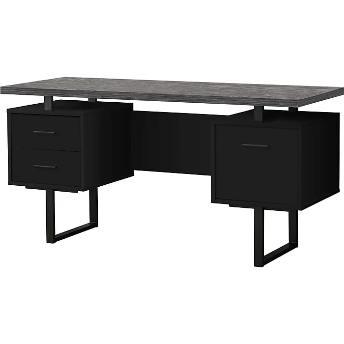 Monarch 60" Computer Desk, Black/Gray (I 7415)