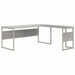 Bush Business Furniture Hybrid 72" L-Shaped Table Desk, Platinum Gray (HYB026PG)