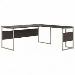 Bush Business Furniture Hybrid 72" L-Shaped Table Desk With Metal Legs, Storm Gray (HYB026SG)