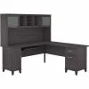 Bush Furniture Somerset 72"W L-Shaped Desk With Hutch, Storm Gray (SET001SG)