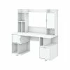 Kathy Ireland® Home By Bush Furniture Madison Avenue 60" Computer Desk With Hutch, Pure White (MDS004PW)