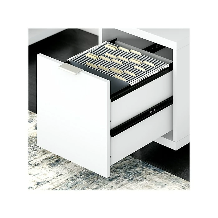 Kathy Ireland® Home By Bush Furniture Madison Avenue 60" Computer Desk With Hutch, Pure White (MDS004PW) - Image 4