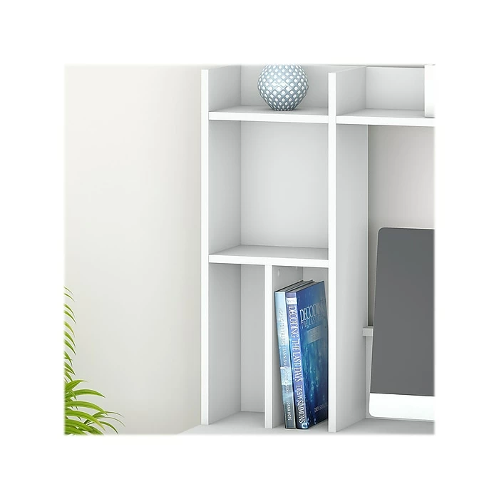 Kathy Ireland® Home By Bush Furniture Madison Avenue 60" Computer Desk With Hutch, Pure White (MDS004PW) - Image 7