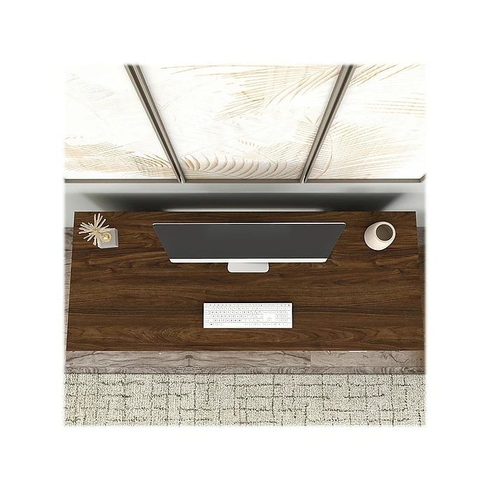 Kathy Ireland® Home By Bush Furniture Madison Avenue 60" Computer Desk, Modern Walnut (MDD260MW-03) - Image 3