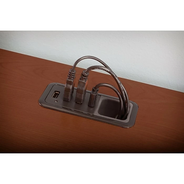 Bush Business Furniture Enterprise 72W Double Pedestal Desk, Harvest Cherry (2972CS-03K) - Image 4