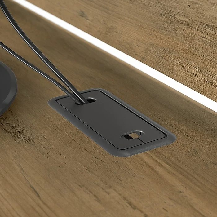 Bush Furniture Salinas 48" Computer Desk With Hutch, Reclaimed Pine (MY72408-03) - Image 6