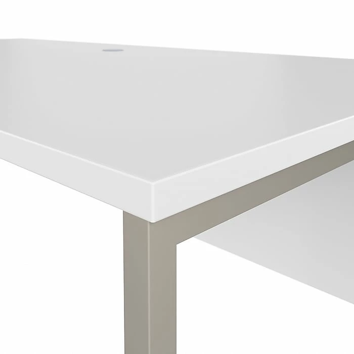 Bush Business Furniture Hybrid 72" L-Shaped Table Desk With Metal Legs, White (HYB025WH) - Image 6