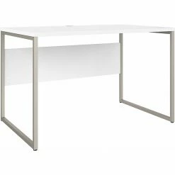 Bush Business Furniture Hybrid 48" W Computer Desk With Metal Legs, White (HYD248WH)