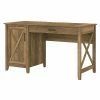 Bush Furniture Key West 54" Computer Desk With Keyboard Tray And Storage, Reclaimed Pine (KWD154RCP-03)