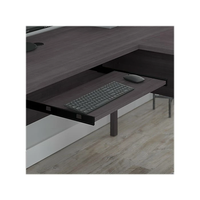 Bush Furniture Somerset 60"W L-Shaped Desk With Hutch And Lateral File Cabinet, Storm Gray (SET008SG) - Image 4