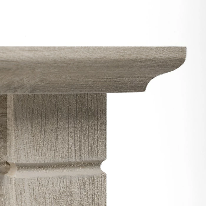 Bush Furniture Key West 60W L Shaped Desk With Mobile File Cabinet And 5 Shelf Bookcase, Washed Gray (KWS016WG) - Image 4