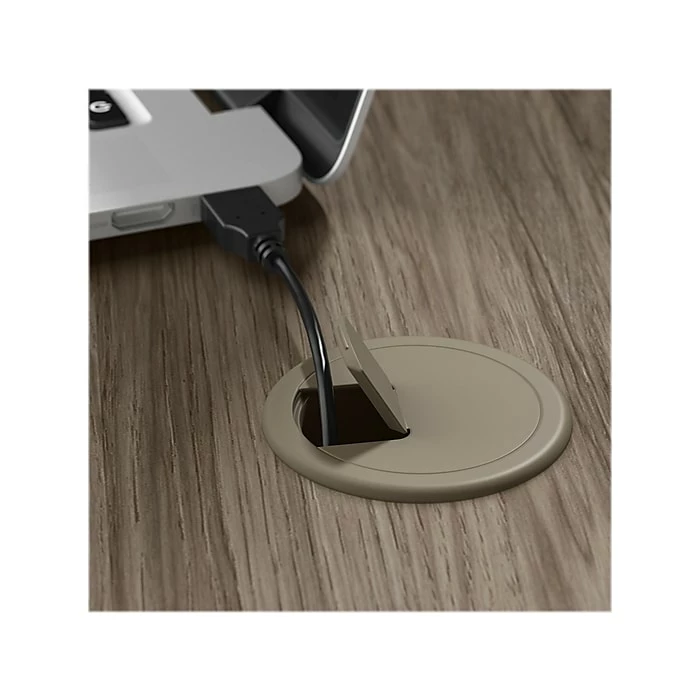 Bush Business Furniture Hybrid 72" W Computer Desk, Modern Hickory (HYD172MH) - Image 5