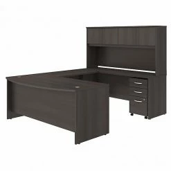 Bush Business Furniture Studio C 72W X 36D U Shaped Desk With Hutch And Mobile File Cabinet, Storm Gray (STC003SGSU)