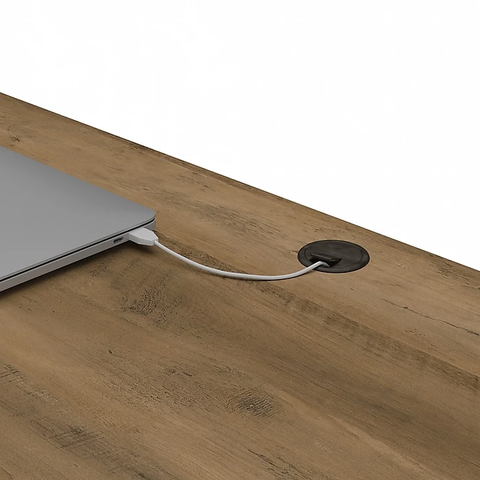 Kathy Ireland® Home By Bush Furniture Cottage Grove 60" L-Shaped Desk With Drawer, Reclaimed Pine (CGD160RCP-03) - Image 6