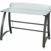 Safco Xpressions Glass Top Computer Desk, Frosted/Black