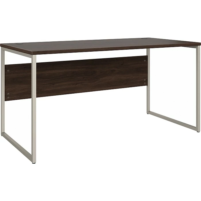Bush Business Furniture Hybrid 60" W Computer Table Desk With Metal Legs, Black Walnut (HYD360BW)