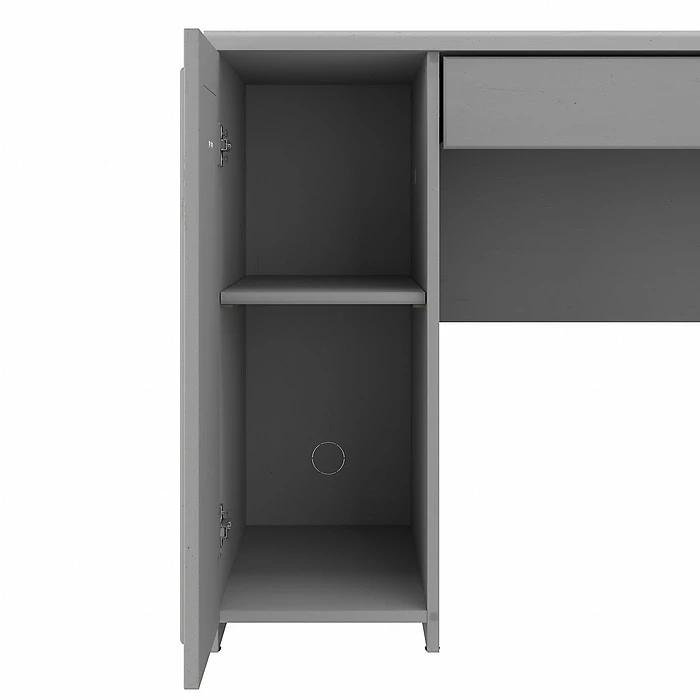 Bush Furniture Fairview 60" L-Shaped Desk With 5-Shelf Bookcase, Cape Cod Gray (FV007CG) - Image 7