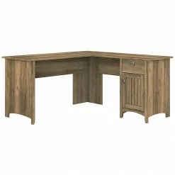 Bush Furniture Salinas 60" L-Shaped Desk, Reclaimed Pine (SAD160RCP-03)