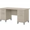 Bush Furniture Somerset 60" Computer Desk With Drawers, Sand Oak (WC81128K)