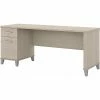 Bush Furniture Somerset 72" Computer Desk With Drawers, Sand Oak (WC81172)