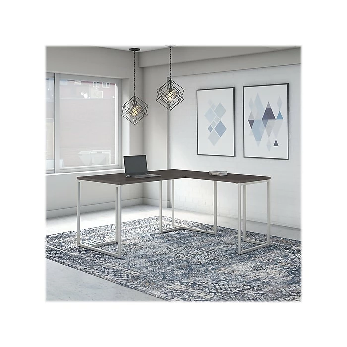 Office By Kathy Ireland® Method 60" L-Shaped Desk With 30" Return, Storm Gray (MTH004SG) - Image 2