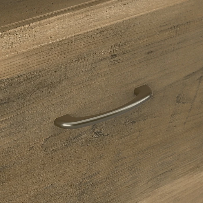 Bush Furniture Cabot 60" L-Shaped Desk With Hutch And Small Storage Cabinet, Reclaimed Pine (CAB016RCP) - Image 7