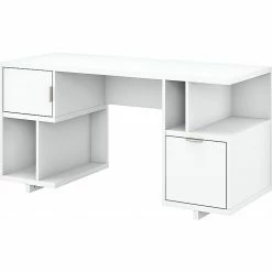 Kathy Ireland® Home By Bush Furniture Madison Avenue 60" Computer Desk, Pure White (MDD260PW-03)