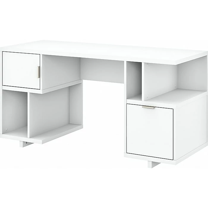 Kathy Ireland® Home By Bush Furniture Madison Avenue 60" Computer Desk, Pure White (MDD260PW-03)
