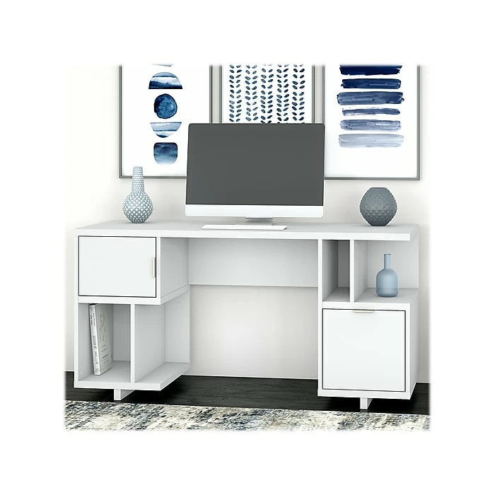 Kathy Ireland® Home By Bush Furniture Madison Avenue 60" Computer Desk, Pure White (MDD260PW-03) - Image 2