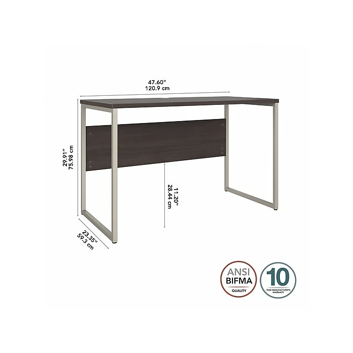 Bush Business Furniture Hybrid 48" W Computer Table Desk, Storm Gray (HYD148SG) - Image 4