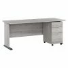 Bush Business Furniture Studio A 72"W Computer Desk With 3-Drawer Mobile File Cabinet, Platinum Gray (STA004PGSU)