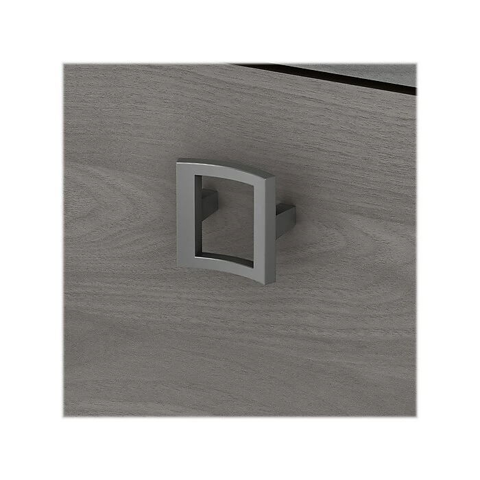 Office By Kathy Ireland® Echo 60"W Credenza Desk With Hutch And Mobile File Cabinet, Modern Gray (ECH006MG) - Image 5