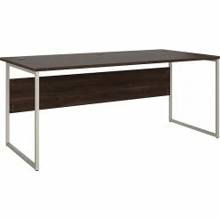 Bush Business Furniture Hybrid 72" W Computer Desk, Black Walnut (HYD172BW)