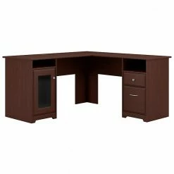 Bush Furniture Cabot L Shaped Desk, Harvest Cherry (WC31430-03K)