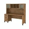 Bush Furniture Somerset 72" Computer Desk With Drawers And Hutch, Fresh Walnut (SET018FW)