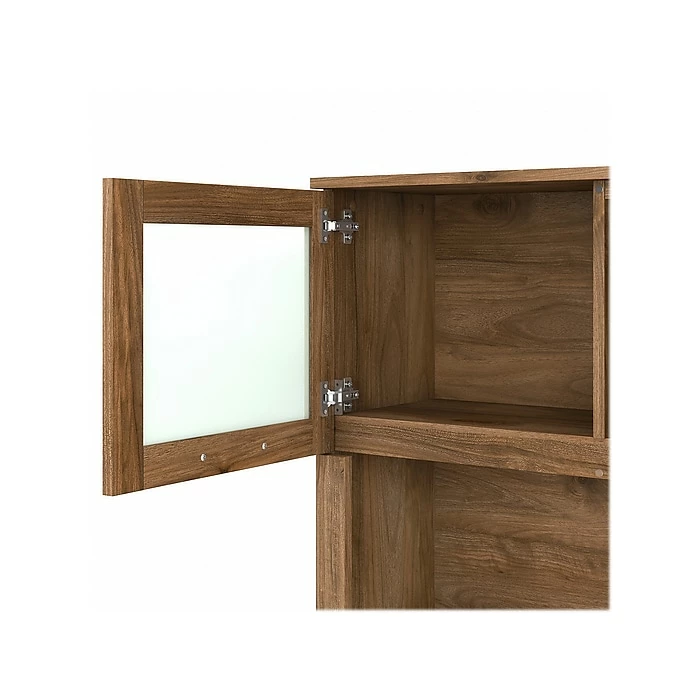 Bush Furniture Somerset 72" Computer Desk With Drawers And Hutch, Fresh Walnut (SET018FW) - Image 7