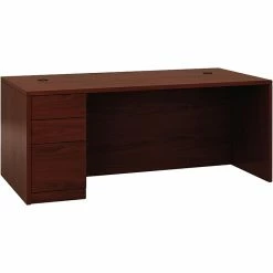 HON 10500 Series 66"W Computer Desk, Mahogany (H105898L.NN)