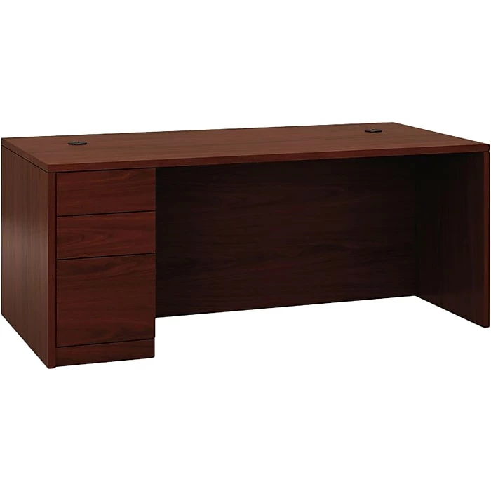 HON 10500 Series 66"W Computer Desk, Mahogany (H105898L.NN)
