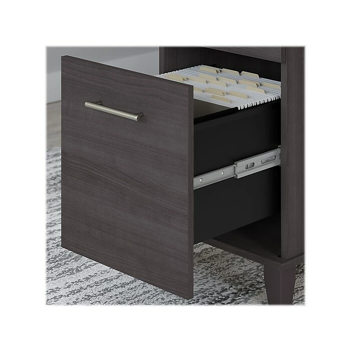 Bush Furniture Somerset 72" Computer Desk With Drawers And Hutch, Storm Gray (SET018SG) - Image 4