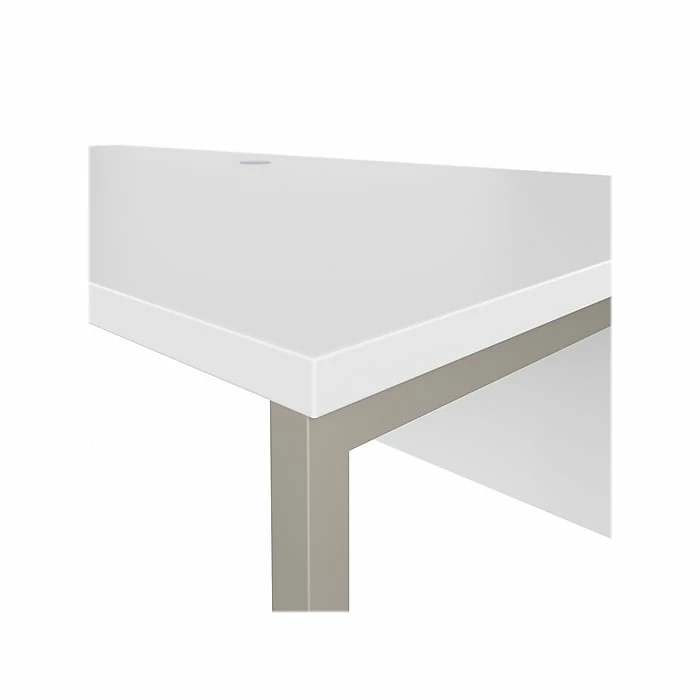 Bush Business Furniture Hybrid 72" W Computer Table Desk With Metal Legs, White (HYD172WH) - Image 6