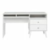 Prepac Milo 55" Desk With Side Storage And 2 Drawers, White (WEHR-1413-1)