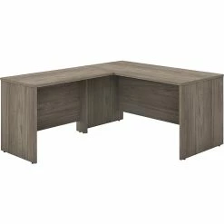 Bush Business Furniture Studio C 60" W L Shaped Computer Desk With 42"W Return Bundle, Modern Hickory (STC050MH)