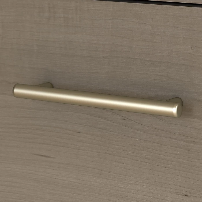 Bush Furniture Somerset 60W L Shaped Desk With Hutch And 5 Shelf Bookcase, Ash Gray (SET010AG) - Image 3