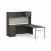 HON Mod 72" L-Shaped Executive Desk With Storage, Slate Teak (HLPL8472LDSKSL1ULEGS)