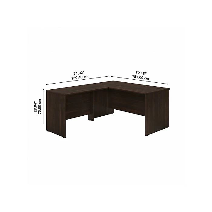 Bush Business Furniture Studio C 60" W L Shaped Desk With 42" W Return Bundle, Black Walnut (STC050BW) - Image 4