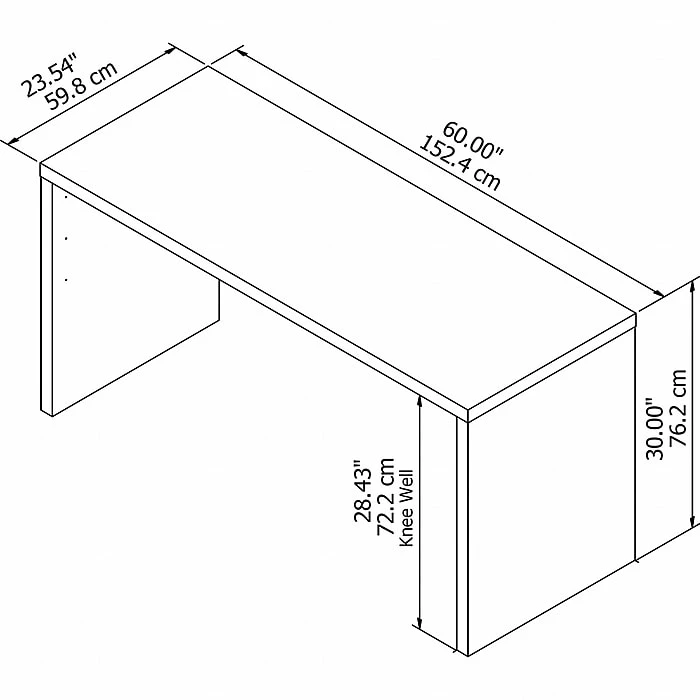 Office By Kathy Ireland® Echo 60W Credenza Desk, Pure White/Pure White (KI60106-03) - Image 3