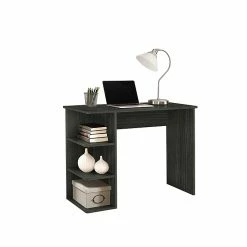 Easy 2 Go Student Desk With Bookcases, Gray (WE-OF-0146G)