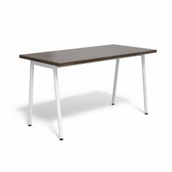 Union & Scale™ Lewis 29"H X 54"W Laminate Office And Computer Writing Desk, Dark Walnut, Tool-Less Assembly (UN55691-CC)