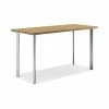 HON Coze 42"W Desk, Natural Recon And Silver (HONRPL2442N1P6)