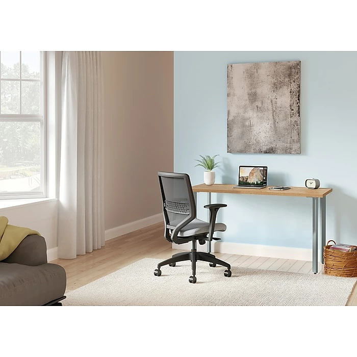 HON Coze 42"W Desk, Natural Recon And Silver (HONRPL2442N1P6) - Image 3